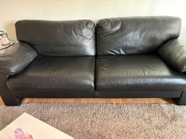Ledersofa schwarz gebraucht