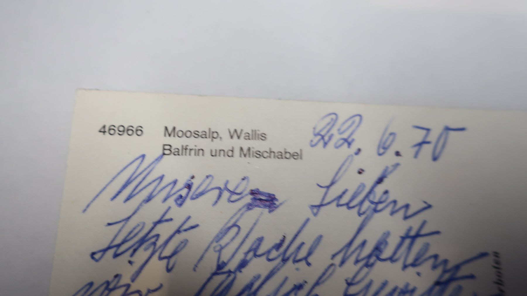 Cartes postales: Moosal Wallis Balfrin und Mischabel  1970 – D'occasion à Cormoret par Pascalll2001 5