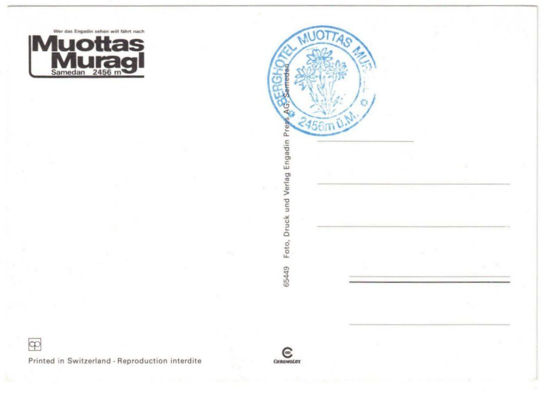 Cartoline postali: St. Moritz - 4 Bild AK Muottas Muragl – Usato da Binningen venduto da Mountainrider 1