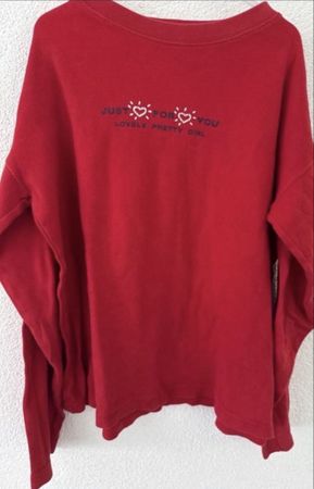 Roter Printemps Vintage-Sweater, Grösse 152, Top Zustand!