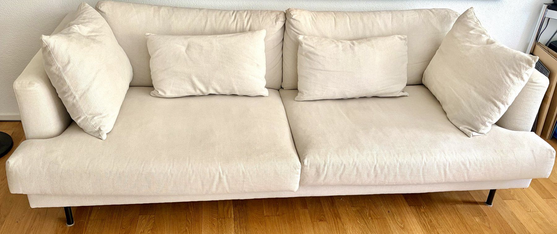 Sofas: White Fabric Couch – Gebraucht aus Gockhausen von MK11217