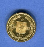 (111) 20 Fr. 1883 Helvetia TopStgl Gold