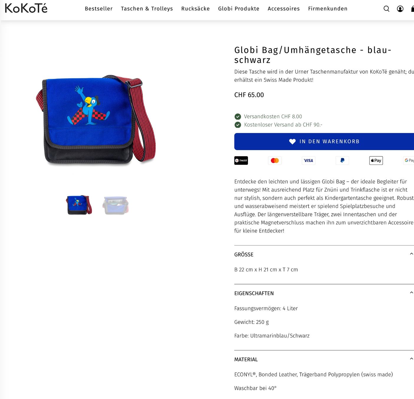 Borse: KoKoTe Umhängetasche Globe (neu) – Nuovo (secondo la descrizione) da Zwingen venduto da sinarp2 3