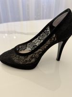 Navyboot Eleganter Pumps Spitzenstoff, Gr.37