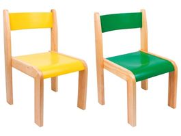 Stuhl, Kinderstuhl Set  grün & gelb