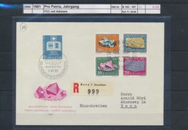 1961 Pro Patria, Jahrgang, FDC, R - Brief