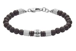 Original Fossil Armband  Edelstahl Lavastein