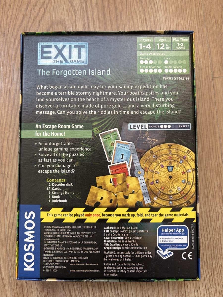 Kosmos Giochi: Exit - The Game - The Forgotten Island – Usato da Bern venduto da nik_2kbk 1