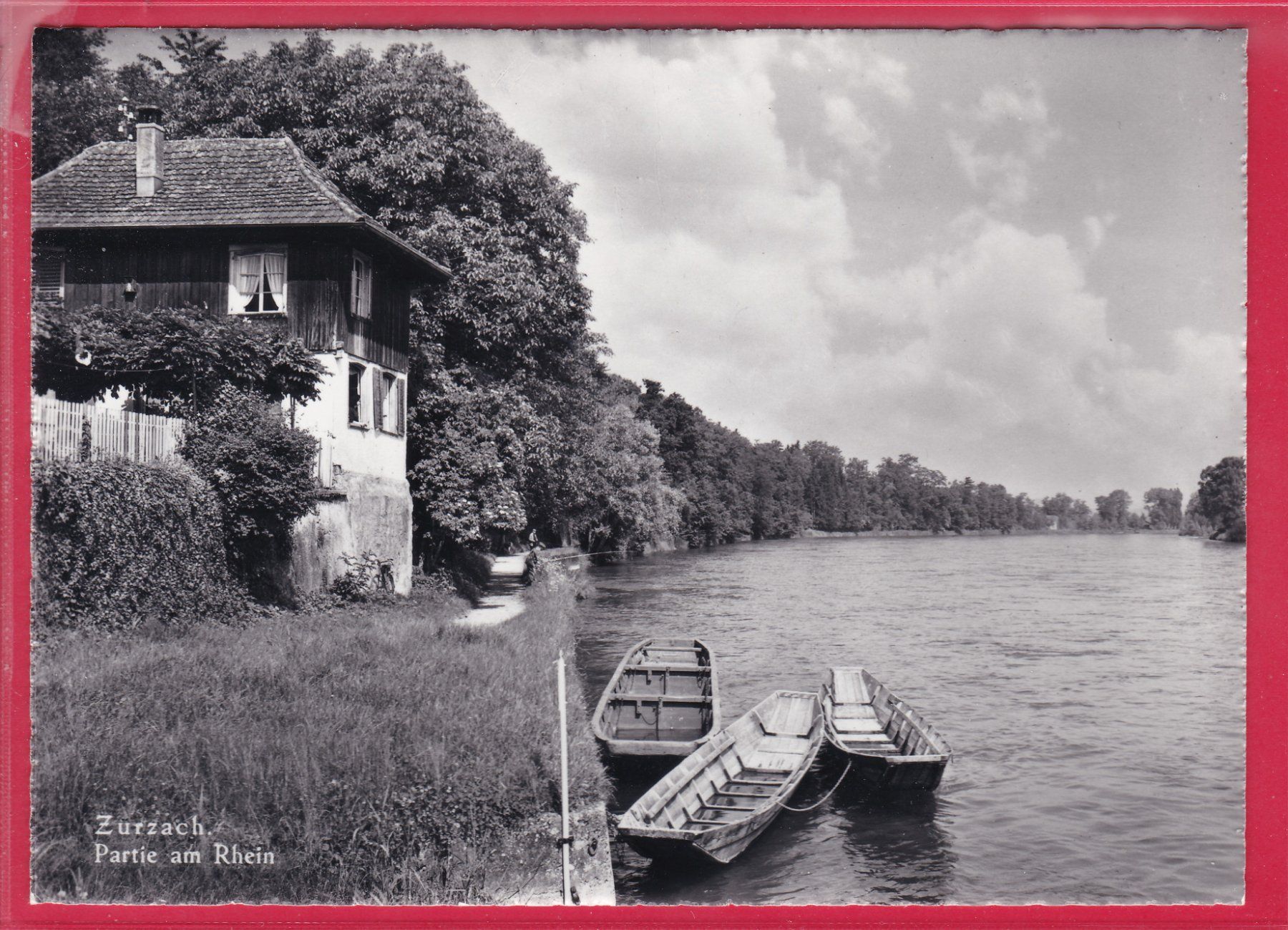 Ansichtskarten: ZURZACH, PARTIE AM RHEIN – Gebraucht aus Oberrieden von Gebirgsstelze