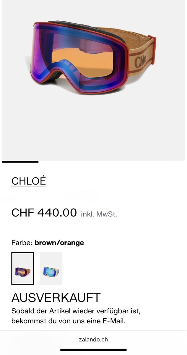 Chloé Occhiali & Lenti: Chloè Ski Brillen Damen – Nuovo e nell'imballaggio originale da Pfäffikon SZ venduto da EMMA0111 4