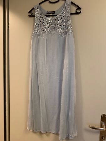 Cocktailkleid in Himmelblau XS