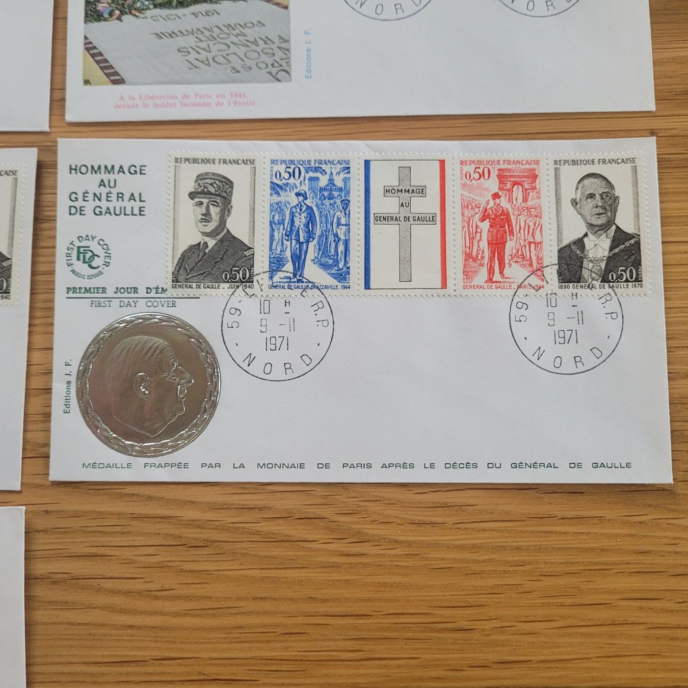 Tutti i francobolli: Lot FDC Général De Gaulle – Usato da Biel/Bienne venduto da Destockweb 4