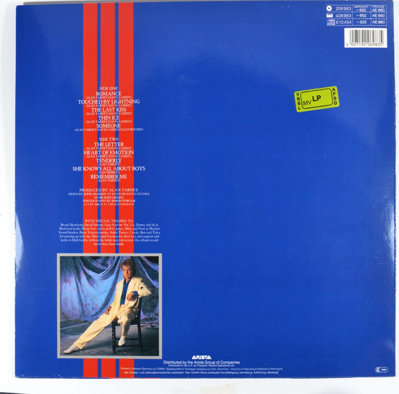 Dischi in vinile: LP: DAVID CASSIDY - Romance – Usato da Frenkendorf venduto da Yard-Sale-2000 1