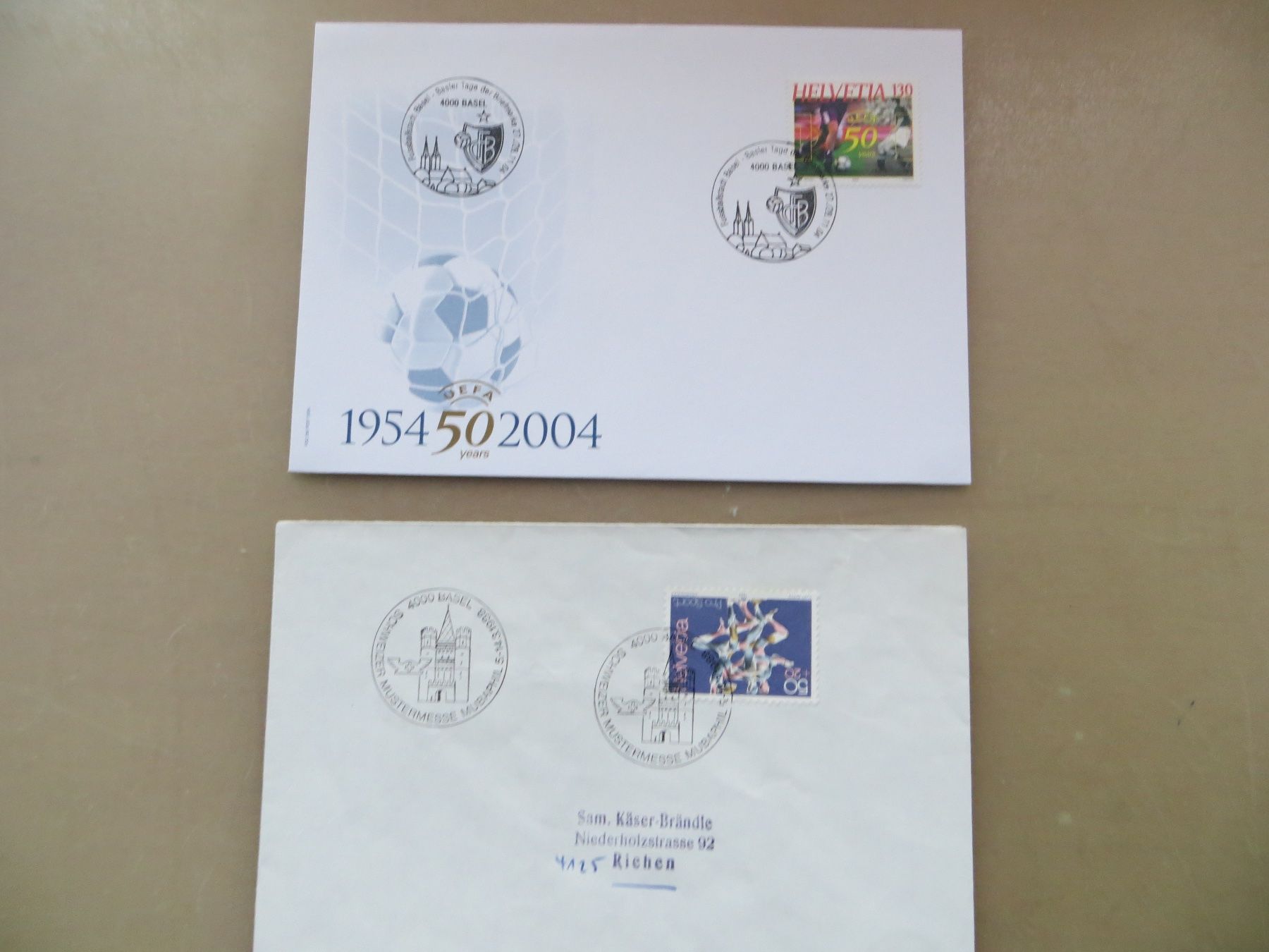 Tutti i francobolli: 2 Sonderbriefe/stempel Basel 1988+2004 – Nuovo (secondo la descrizione) da Basel venduto da 8013