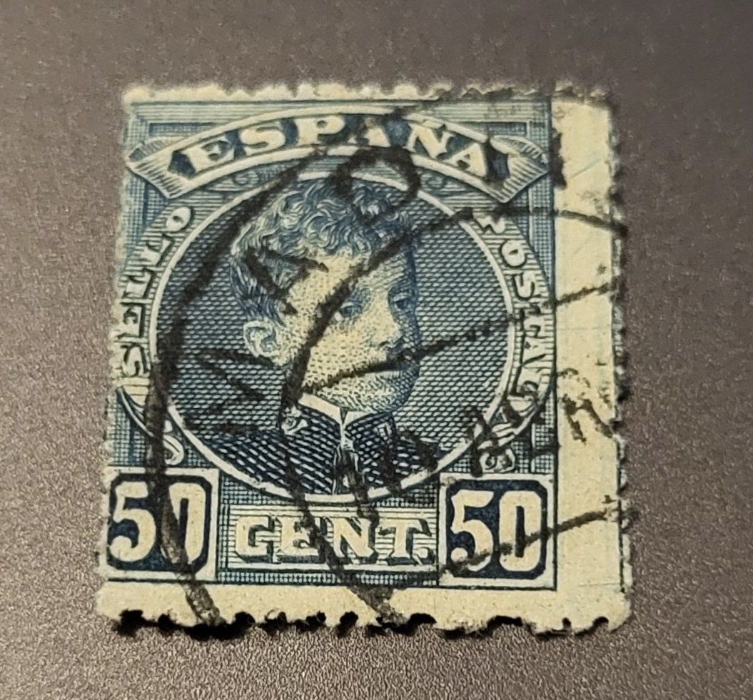 Tutti i francobolli: Spanien 1901 dezentriert briefmarke – Usato da St Gallen venduto da Stampsalshobby