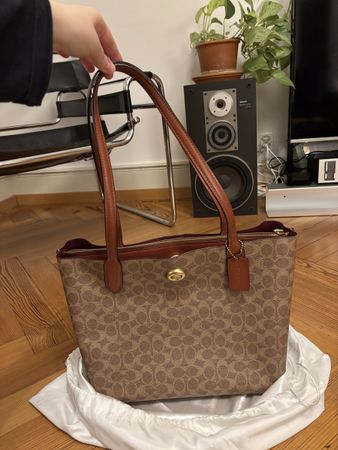 Sac COACH Willow tote bag signature canvas 