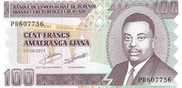 Burundi 100 Francs 2011 P-44b UNZ