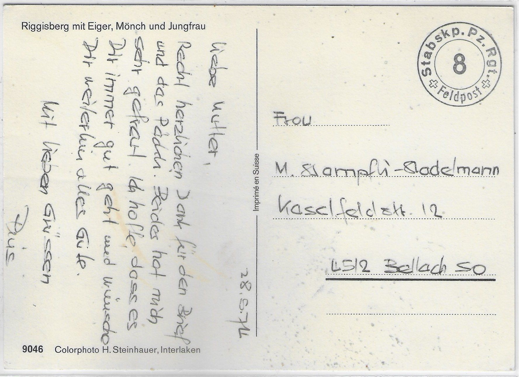 Cartoline postali: Riggisberg - Generalansicht – Usato da Ettingen venduto da Kartenplanet 1