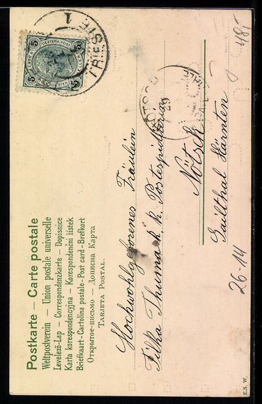 Cartoline postali: Raphael Kirchner: Junge Frau mit Marione – Usato da Berlin venduto da bartko-reher 1