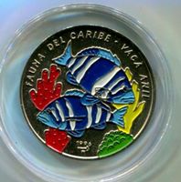Farbmünze "Fische. 1 Peso. Kuba 1996".
