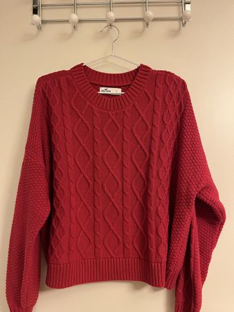 Hollister Strickpullover rot Groesse L guter Zustand