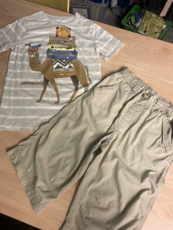 Sommer Set: C&A T-Shirt Neu+ H&M Shorts, Gr. 140