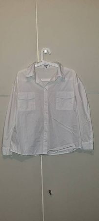 Missguided Petite Oversized Hemdbluse Weiss Gr. 36