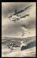 Weihnachtsgruss, Flugzeug mit Christbaum