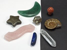 8 Steine Geschenk Set 2,0 bis 6,5cm mit Lapis und Ammonit
