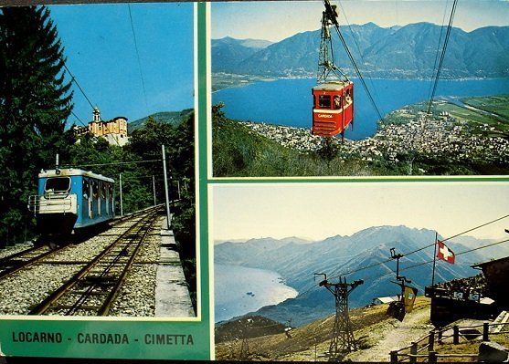 Ansichtskarten: LOCARNO CARDADA CIMETTA Standseilbahn Luftseilbahn – Gebraucht aus Jona von philajona