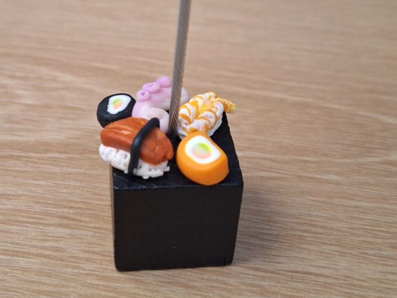 Cornici: Fotohalter, Memo Clip mit Handmade Sushi, Geschenk – Nuovo (secondo la descrizione) da Zürich venduto da HandmadeTinyFood 6