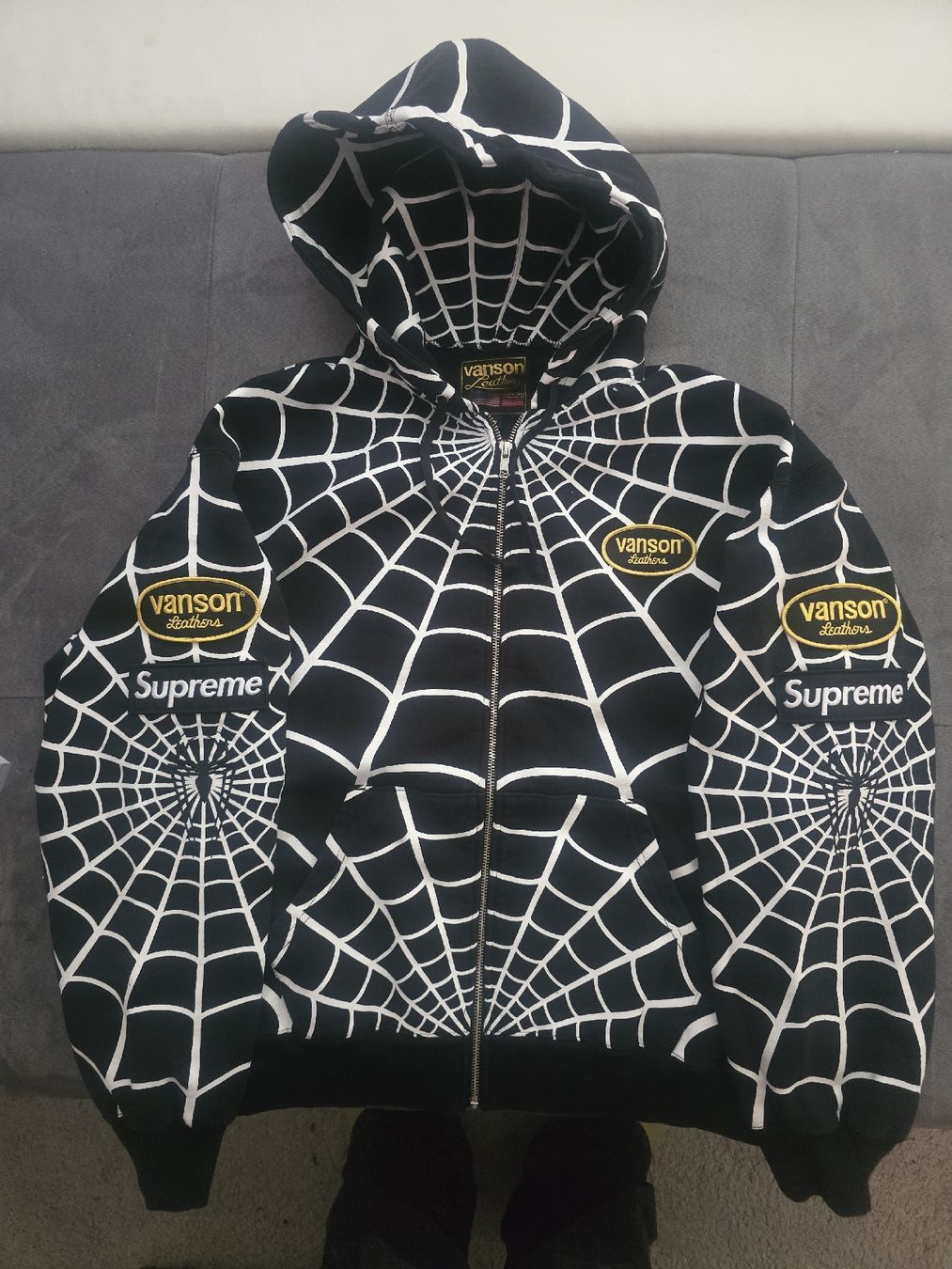 Maglioni & Felpe: Supreme Vanson Leathers Spider-Man Zip Up – Nuovo e nell'imballaggio originale da Thun venduto da Dativ