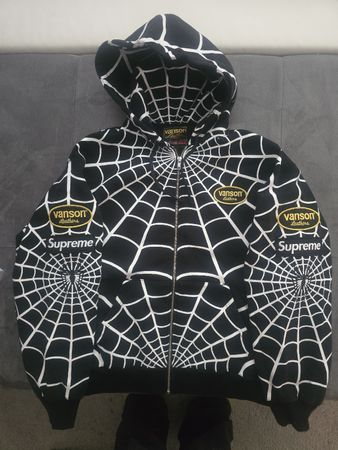 Supreme Vanson Leathers Spider-Man Zip Up