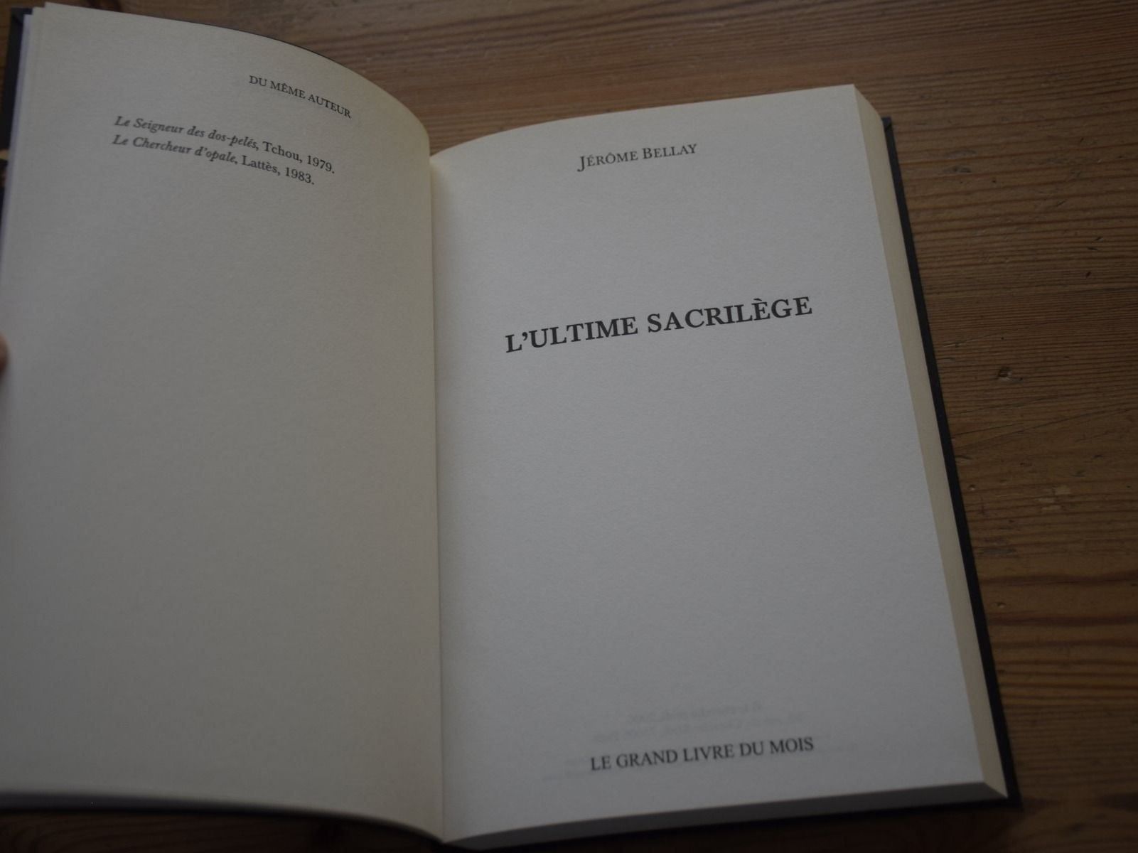 Libri: L'ultime sacrilège – Nuovo (secondo la descrizione) da Wetzikon ZH venduto da Wetzicardo25 1