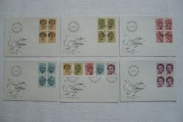 1972 Portraits III 6 FDC Satz & 4er-Blocks SBK 511 - 515