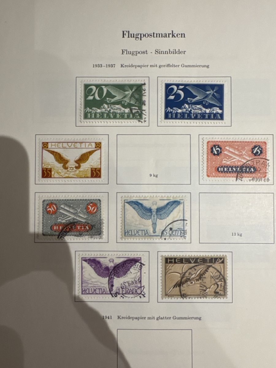 Alle Briefmarken: Briefmarken Flugpost Sammlung Konvolut Konvolut – Gebraucht aus Solothurn von Alex702 1