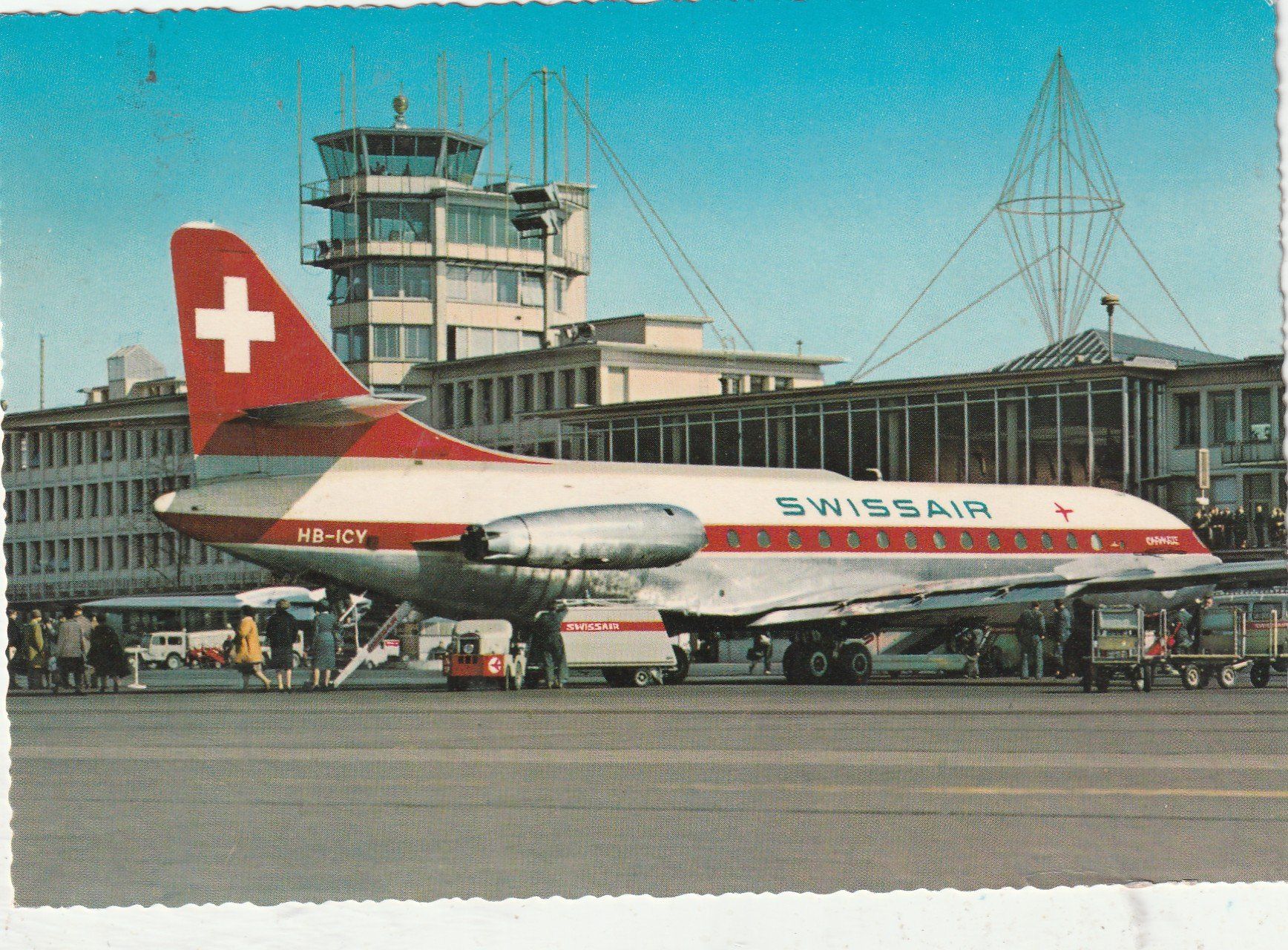 Cartoline postali: Zürich Flughafen um 1967 – Usato da Lumbrein venduto da made02