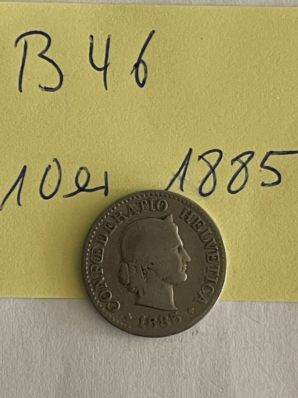 Alle Münzen: 10 Rappen - Schweiz - 1885 – Gebraucht aus Niederwil AG von dahu75 1