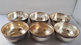 6 Versilbertes Cohr Danmark Kleine Schale Fingerbowls