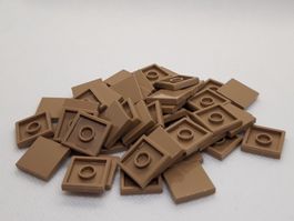 Lego 50 Stk. Flat Tile 2x2 (sandgelb)