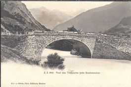 CPA Suisse - Valais - Pont des Trappistes à Sembrancher