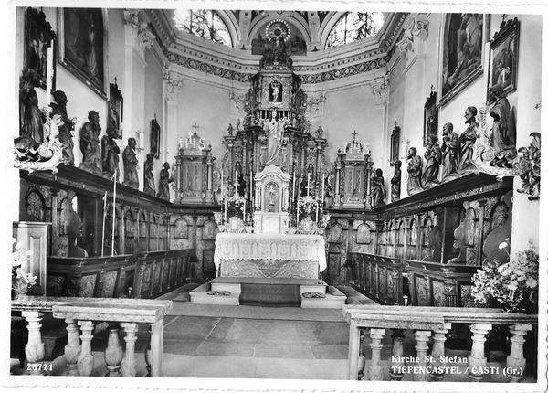 Cartoline postali: Tiefencastel Kirche St. Stefan – Usato da Olten venduto da clotaldi
