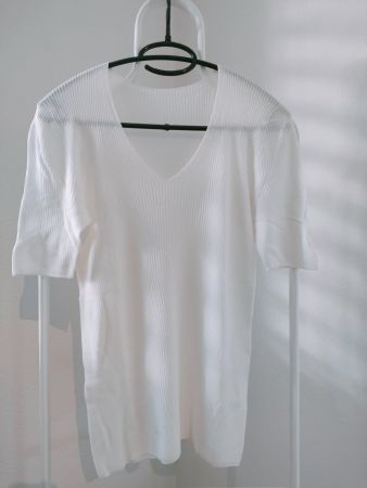 Klassisches T-Shirt in Weiss durchsichtig