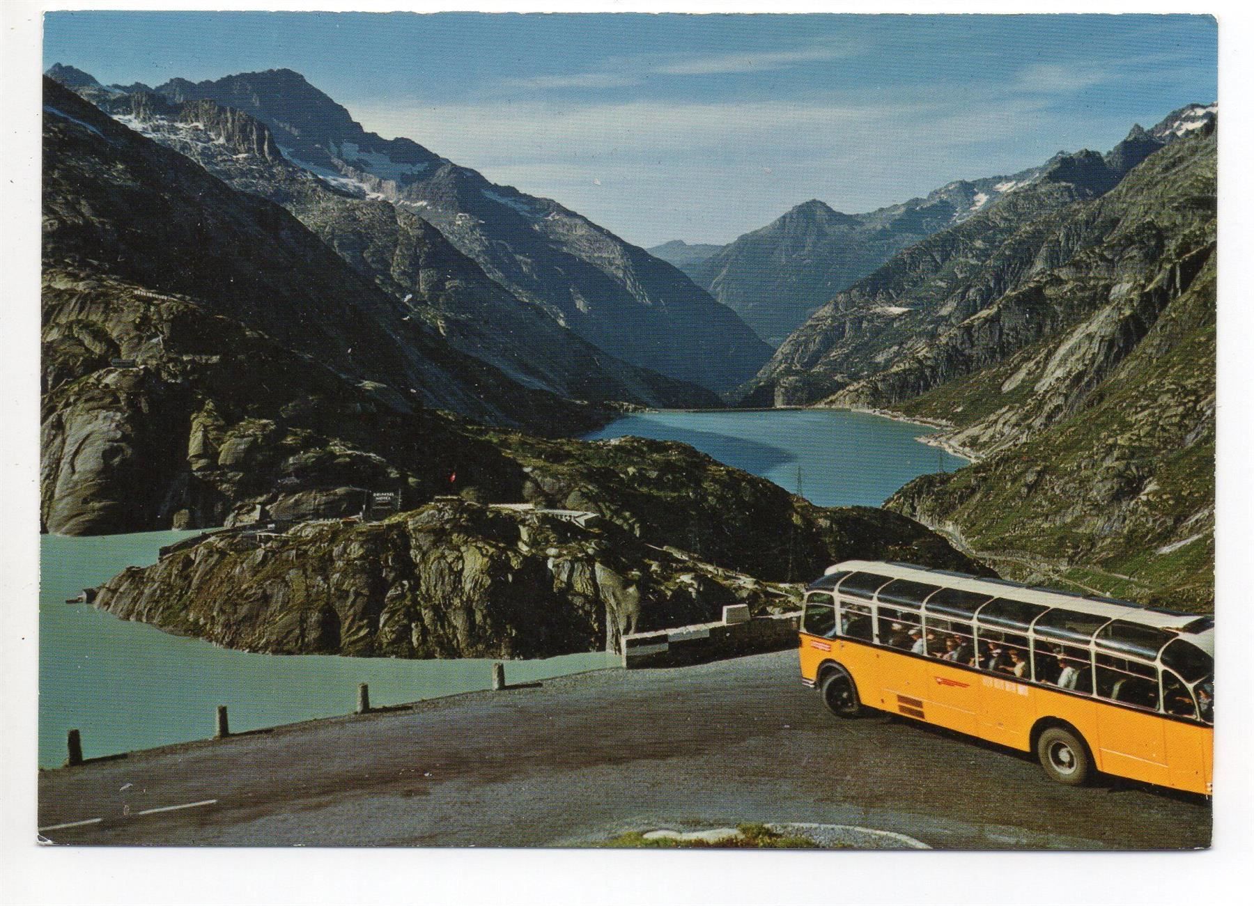 Cartoline postali: GRIMSELSTRASSE Grimselsee und Hospiz - Postauto – Nuovo (secondo la descrizione) da Jona venduto da philajona