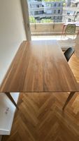 Nussbaum Tisch mit Metallfuss von Rolf Benz