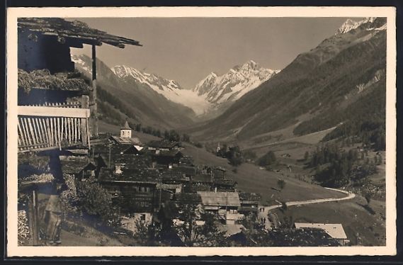 Cartoline postali: Ferden in Lötschen, Panorama mit Anengr – Usato da Berlin venduto da bartko-reher