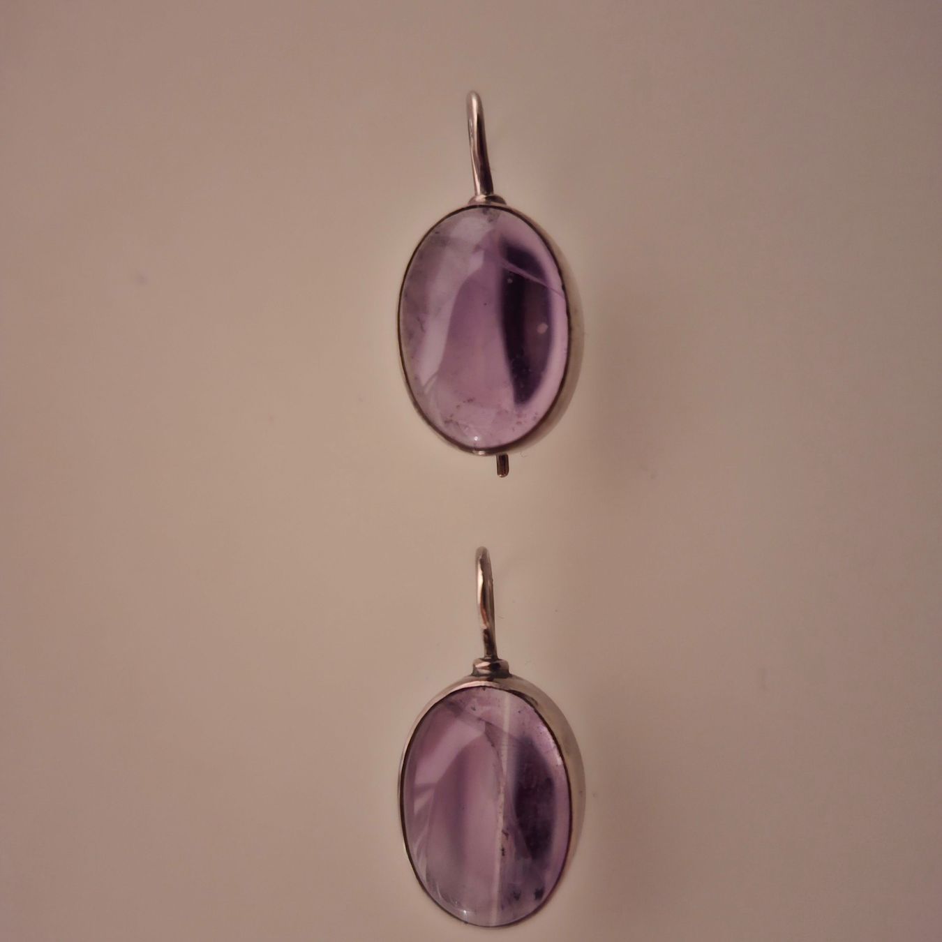 Ohrringe & -stecker: schöne Ohrringe Hänger Silber mit Amethyst oval – Gebraucht aus Ennetbaden von Rosen1 3