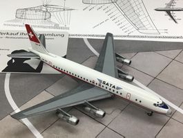 SATA DC-8 Flugzeugmodell, Rarität für Sammler, 1:400
