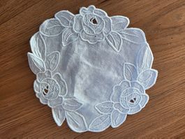 kleine Vintage Decke Untersetzer 18 cm