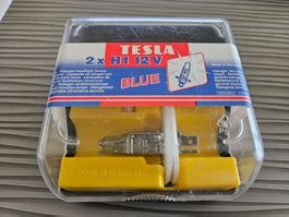 Auto Halogen Lampen Tesla 2 x H1 12V 55W P14 BLUE